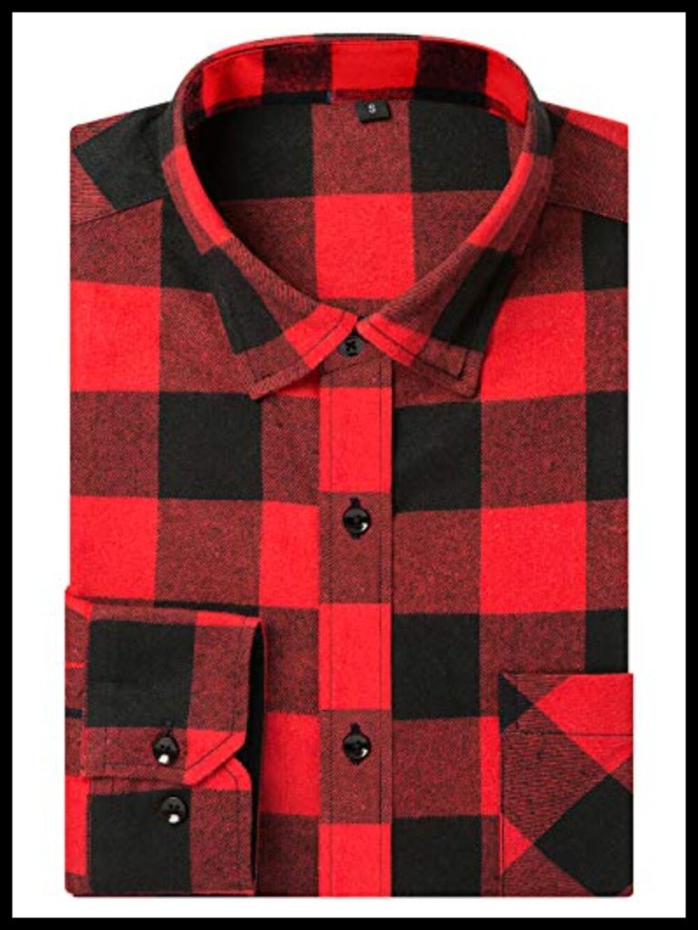 Men's Slim Fit Brushed Cotton Flannel Button Down Plaid Shirt